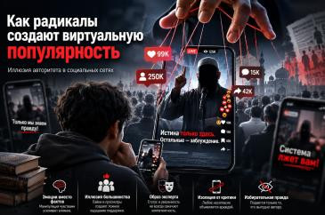 Как радикалы создают виртуальную популярность: иллюзия авторитета в социальных сетях